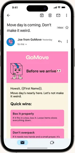 GoMove trigger email 2