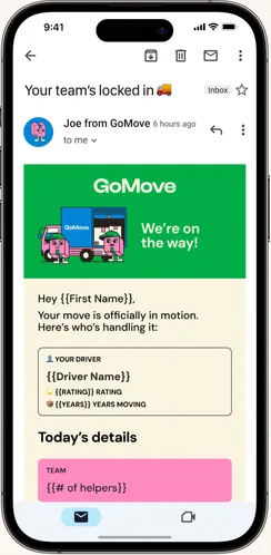 GoMove trigger email 3