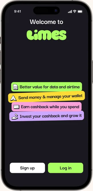 The Limes app on a phone